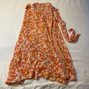 Natalie Martin Silk Tie Wrap Floral Skirt